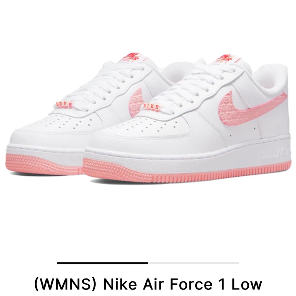Nike Air Force one Valentine’s Day edition size 7